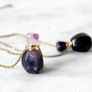 Amythest Perfume Oil Necklace